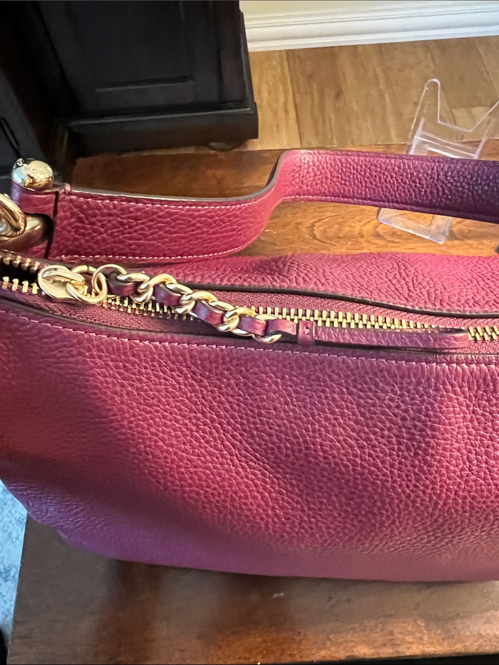 COACH Pebbled Leather Shoulder and Crossbody Bag - Picture 10 of 17